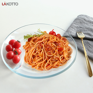 Yikodto — <span class=keywords><strong>plat</strong></span> à boulettes rondes en verre Borosilicate, récipient alimentaire en verre trempé avec 1 compartiment - Product Image 6