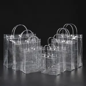 Umwelt freundliche Einkaufstasche PVC Transparente Einkaufstasche Schulter Aufbewahrung taschen