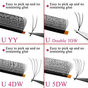 Extensions de <span class=keywords><strong>cils</strong></span> LAKANAKU Mink U YY en plateaux, naturelles, à double pointe, en forme de U, fournitures en gros pour extensions de <span class=keywords><strong>cils</strong></span> 3D <span class=keywords><strong>4D</strong></span> 5D W - Product Image 4
