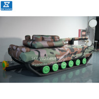 Özel Dev Şişme Simülasyon Kamuflaj Tankı Modeli, Açık Hava Ekip Çalışması Reklam Etkinliği Dekorasyonu Sergi Malzemesi