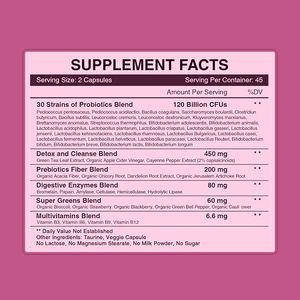 Le migliori capsule probiotiche di vendita con 120 miliardi di CFU e multivitaminici migliorano la funzione intestinale aiutano a bilanciare il livello di pH intestinale - Product Image 2
