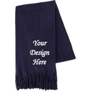 TopTie personalizado bordado seda y Cachemira bufanda primavera patrón de dibujos animados para hombres y mujeres con logotipo personalizado - Product Image 3