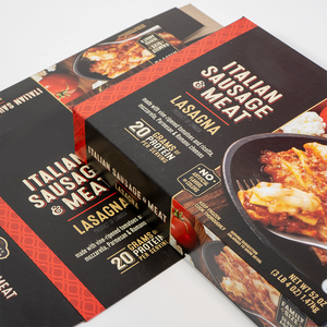 Scatola per Alimenti Surgelati Personalizzata in Materiali Riciclati Ecologici per Sushi, <span class=keywords><strong>Pasta</strong></span>, <span class=keywords><strong>Pizza</strong></span> e Bistecca - Dimensioni e Colori Personalizzabili - Product Image 2