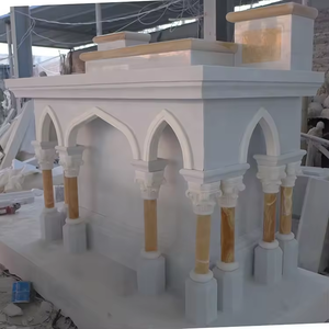 Produttori di pietra di dimensioni personalizzate in marmo progettati su misura per la vendita diretta <span class=keywords><strong>tempio</strong></span> di marmo per la casa - Product Image 4