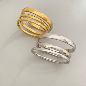 Bracelets tendance anti-ternissement, plaqués or, étanches, en acier inoxydable 18K, bijoux de mode pour femmes - Product Image 3