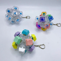 Porte-clés testeur de commutateur à 12 touches lumineux, jouet anti-stress de dessin animé, pendentif de sac à dos, article promotionnel personnalisé, cadeau de fête, cadeau de Noël
