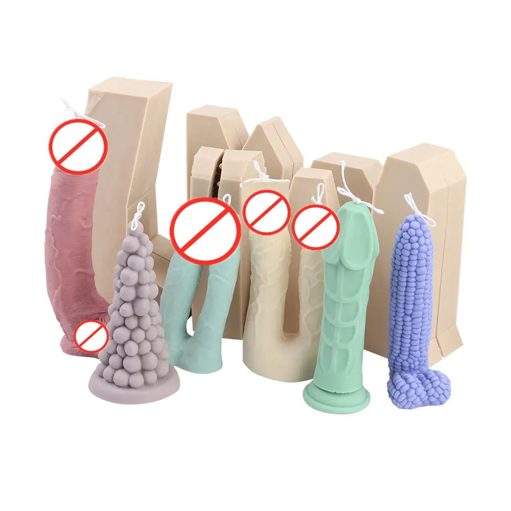 6 dimensioni Phallus Dildo stampo in Silicone per caramelle gesso candela al cioccolato strumenti per torta a forma di sapone stampi in Silicone per pene da donna