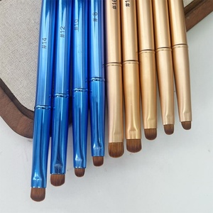 Stylo de manucure française le plus vendu avec manche métallique, brosse à ongles en poils de Kolinsky personnalisable, vente en gros directe usine 8 # 10 # 12 # 14 # 16 # - Product Image 3