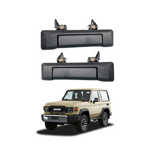 Poignée de porte extérieure de remplacement Maictop noire/chrome gauche/droite pour <span class=keywords><strong>Toyota</strong></span> <span class=keywords><strong>Land</strong></span> <span class=keywords><strong>Cruiser</strong></span> série 70 Lc76 LC79 LC71 69210-90K00 - Product Image 1