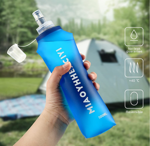Fabrik preis Handels inspektion TPU Kunststoff Outdoor Sport Tragbar Faltbar Faltbare Wasser flasche Trink flasche Weich - Product Image 5