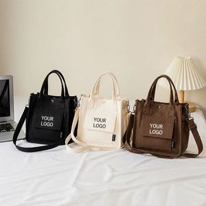 Nouveau sac fourre-tout en toile multi-poches, mini sac messager, petit sac bandoulière avec fermeture éclair pour la plage et les voyages - Product Image 3