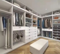 European Shaker chambre à coucher organisateurs de grands placards systèmes de placards modulaires usine de garde-robes vente en gros mélamine blanc dans le placard