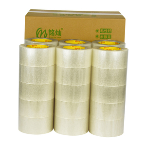 Không thấm nước không có bong bóng rõ ràng nhẹ màu vàng <span class=keywords><strong>Bopp</strong></span> đóng gói băng trong suốt rõ ràng dính niêm phong Băng - Product Image 1