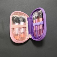 Zehn-Teiliges Reise-Mini-Gesichtspinsel-Set mit Tasche Foundation Lidschatten Puder Rouge Kontur Concealer Kit für Anfänger