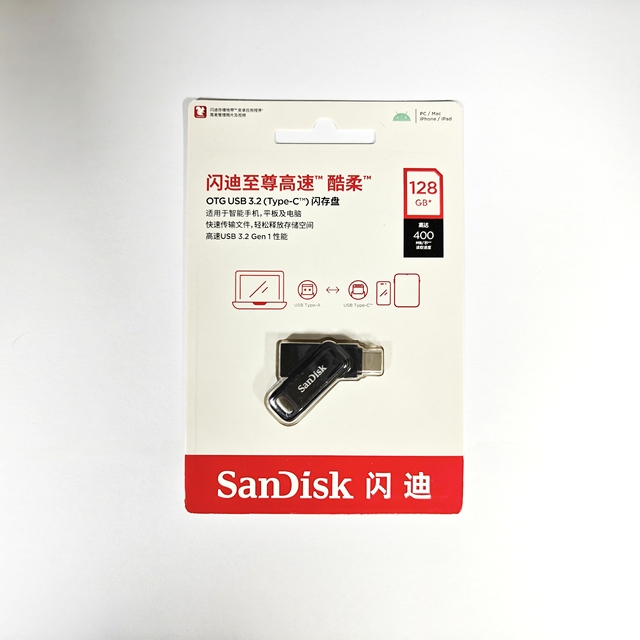 SanDisk Ultra Dual OTG USB Flash Drive 64GB Pendrives 128GB Pen Drive 256GB 512GB 1TB up to 400MB/s USB 3.2 Type-C for Phone PC