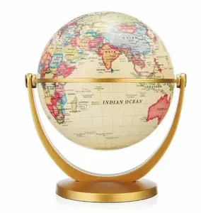 Retro and Nostalgic Rotated or Flipped Up Down Education Home School Decoration World Globe