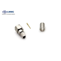 Crimpado macho tipo F recto de alta calidad para conector de cable RG6