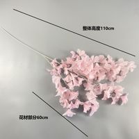 Bunga Petunia Buatan Tangan Sutra Gaya Baru Panjang 110cm untuk Pernikahan, Hari Valentine, Upacara, Dekorasi Langit-langit Aula