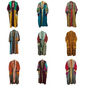 Kimono de Seda Floral Vintage para Mujer, Túnica Térmica para Baño de Primavera, Ropa de Playa, Bikini, Ropa de Dormir/Casa - Product Image 1