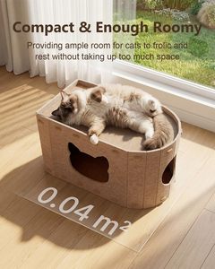 Felt Double-layer Cat House with Integrated Scratching Board Wear-resistant & Non-shedding Pet <b>Bed</b> - Product Image 5