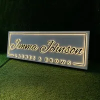 Letrero de Acrílico 3D con Retroiluminación LED Personalizado para Salón de Belleza, Letrero Metálico para Hospital y Tienda, Publicidad Direccional y Decoración Luminosa