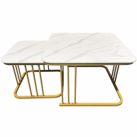 Table basse moderne de luxe en marbre, hauteur réglable, structure en métal doré, tables gigognes pour salon, mobilier de maison écologique, personnalisable