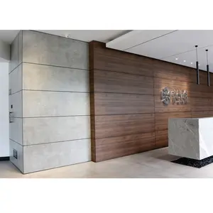 Partición de madera de la pared de diseño de gama alta de panel de madera de la pared para espacio comercial