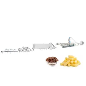 Jinan Sunward and Shengrun Corn Rice Ingredients Puffed Snack Double-screw Extrusion Equipment and Dryer for Sale