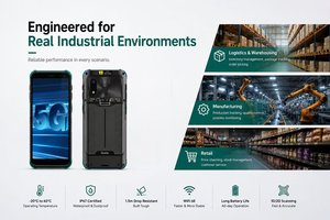 รุ่น 6S รองรับเครือข่าย 5G WiFi-6E ระบบปฏิบัติการ Android 14 แบบพกพาที่ทนทานเป็นพิเศษ หน่วยประมวลผล 8 แกน หน่วยความจำ 6GB+128GB แบตเตอรี่ 5000mAh ถอดเปลี่ยนได้แบบ Hot Swap - Product Image 6