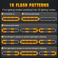 Barre lumineuse de signalisation LED de 26 pouces, 2W, IP67, étanche, avec 5 modes clignotants pour voiture, remorque et véhicules d'urgence