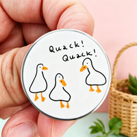Épingles de revers personnalisées avec votre propre logo, épingles en métal en forme de canard mignon, impression sérigraphique UV, épingles en émail dur personnalisées pour vêtements