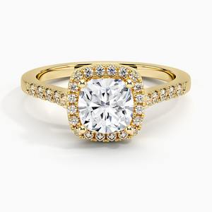 Anillo de Compromiso Dorado Brillante para Mujer con Piedra Brillante, Regalo de Aniversario de Bodas, Joyería de Moda - Product Image 3