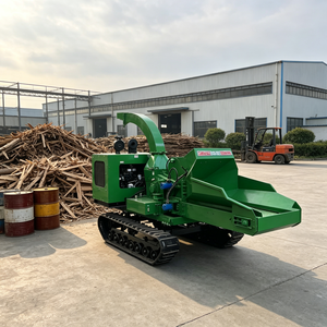 Broyeur de bois de qualité industrielle alimenté par un moteur diesel, adapté aux troncs d'arbres - Product Image 6