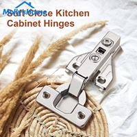 Charnières à fermeture amortie hydrauliques 35 mm à recouvrement total pour portes de placards de cuisine à cadre apparent, angle de 105 degrés
