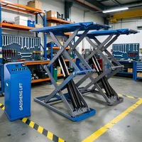 Elevador de Tijera Automotriz de Montaje en Superficie, Duradero, Elevador Hidráulico para Coches, Elevador de Vehículos, Elevador de Tijera Eléctrico