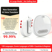 SHUNQI Nouveauté Mini Traducteur Vocal Intelligent IA ChatGPT 169 Langues Chinois Anglais Traduction en Temps Réel Rechargeable