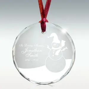 MH-GJ001 Personalizado presentes decorações de natal Enfeite De Natal Do Floco De Neve de cristal pingente de vidro de cristal