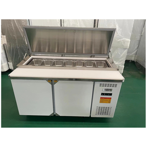 Réfrigérateurs de présentation pour légumes, vitrine réfrigérée avec couvercle supérieur, congélateur à commande numérique en acier inoxydable 200L pour la préparation de salades combinées - Product Image 6