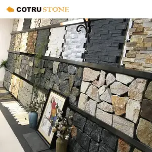 Exterior Wall Culture Stone Random Shape Panels Tiles Light Grey Wall Cladding Slate Stone For Fireplace And Exterior Walls