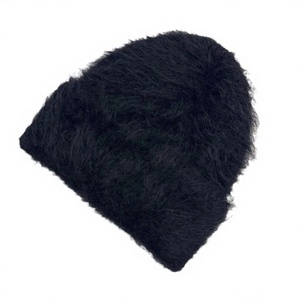 Gorro Unisex Ajustable de Punto, Color Sólido, Estilo Casual, 100% Acrílico, Diseño con Puño, para Uso Diario en Adultos, Gorro de Mohair - Product Image 2