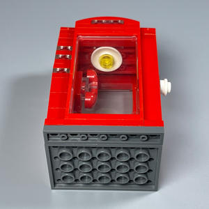 Bloques de Construcción Pequeños Moc, Juguete de Bloques de Construcción, Baño Público Móvil, Cabina Telefónica Roja, Instalaciones Públicas Urbanas DIY - Product Image 4