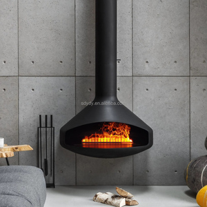 Modern Indoor Electric Ethanol Corner <strong>Fireplace</strong> with Cold Smoke Stove <strong>Black</strong> <strong>Paint</strong> Fixing Long Burning Time for Living Room - Product Image 3