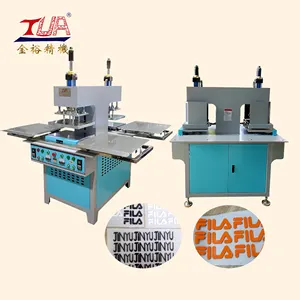 Leather fabric silicone embossed printing machine for 3d logo label pattern press rubber band moulding machine