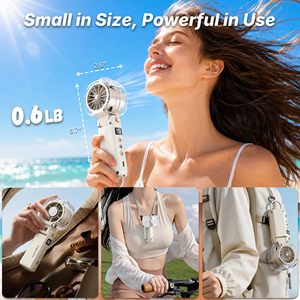 Multi-functional Portable Handheld Turbo Fan with Ice Cooling 45ml Mist Fan Up to 12H Cooling 199 Speed USB Rechargeable Fan - Product Image 6
