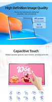 Tablette PC Android NFC à écran tactile en forme de L de 27 pouces avec affichage d'animation pour la commande d'affiches de menu numérique de restaurant POS/Kiosk
