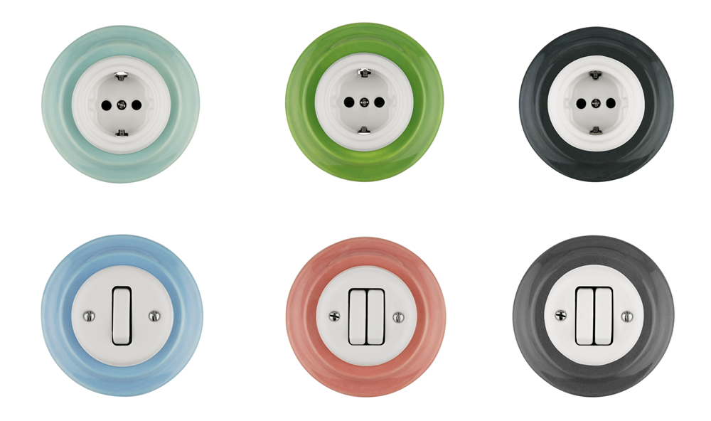Keruida Brand Retro Ceramic Rotary Switch - Vintage Style