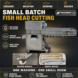 Descabezadora de Pescado Acero Inox Grado Alimenticio Motor de Bajo Consumo 1.5 kW para Corvina Amarilla Corte de Cabeza - Product Image 1