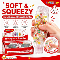 Jouet anti-stress multicolore en forme de dentifrice à la maltose, à presser, à rebond lent, unisexe, 15 ans et plus, fabriqué en Chine, à collectionner