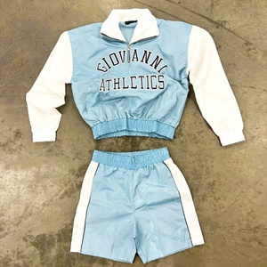 Ensemble de survêtement en nylon pour homme avec veste zippée et pantalon de jogging, broderie personnalisée du logo, haute qualité, coupe-vent en nylon - Product Image 4