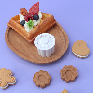 2 cái hai mặt in ấn xi lanh nguồn gốc mô phỏng Baking đồ dùng nhựa ép bánh công cụ thiết lập in khuôn Cookie - Product Image 3